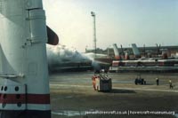 SRN4 The Prince of Wales (GH-2054) destroyed by fire at Dover